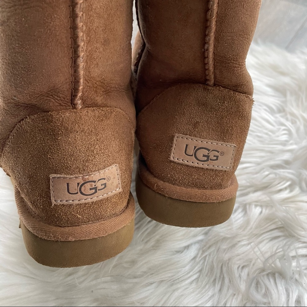 UGG classic tall boots suede leather Sherpa lined women size 6 - Picture 3 of 11